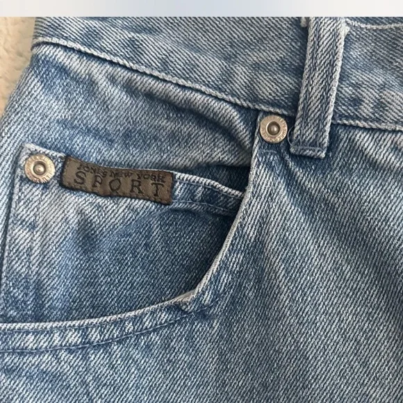 Vintage 90s Jones New York Sport Mom Jeans Rigid Denim Retro Classic - Picture 8 of 10